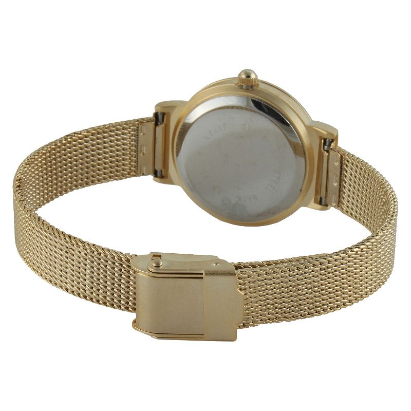 Women's Peugeot Interchangeable Bezel Champagne Dial Watch Set - Gold