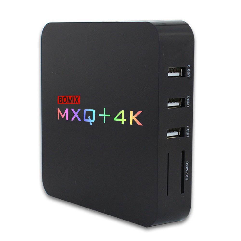BOMIX MXQ Pro 4K TV Box, Android 6.0, Set Top Box Quad Core Smart 4K Ultra HD