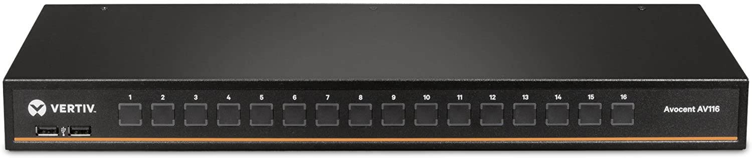 Vertiv Avocent AV3000 Rackmount KVM Over IP Switch | 8 Port KVM switches | Local and Remote Access | VGA Cable (AV3108-400)