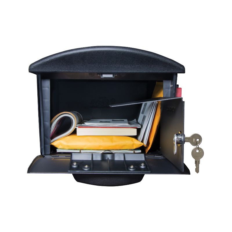 Step2 583799 Locking Deluxe Package Parcel Mail Delivery Box Plastic, Black