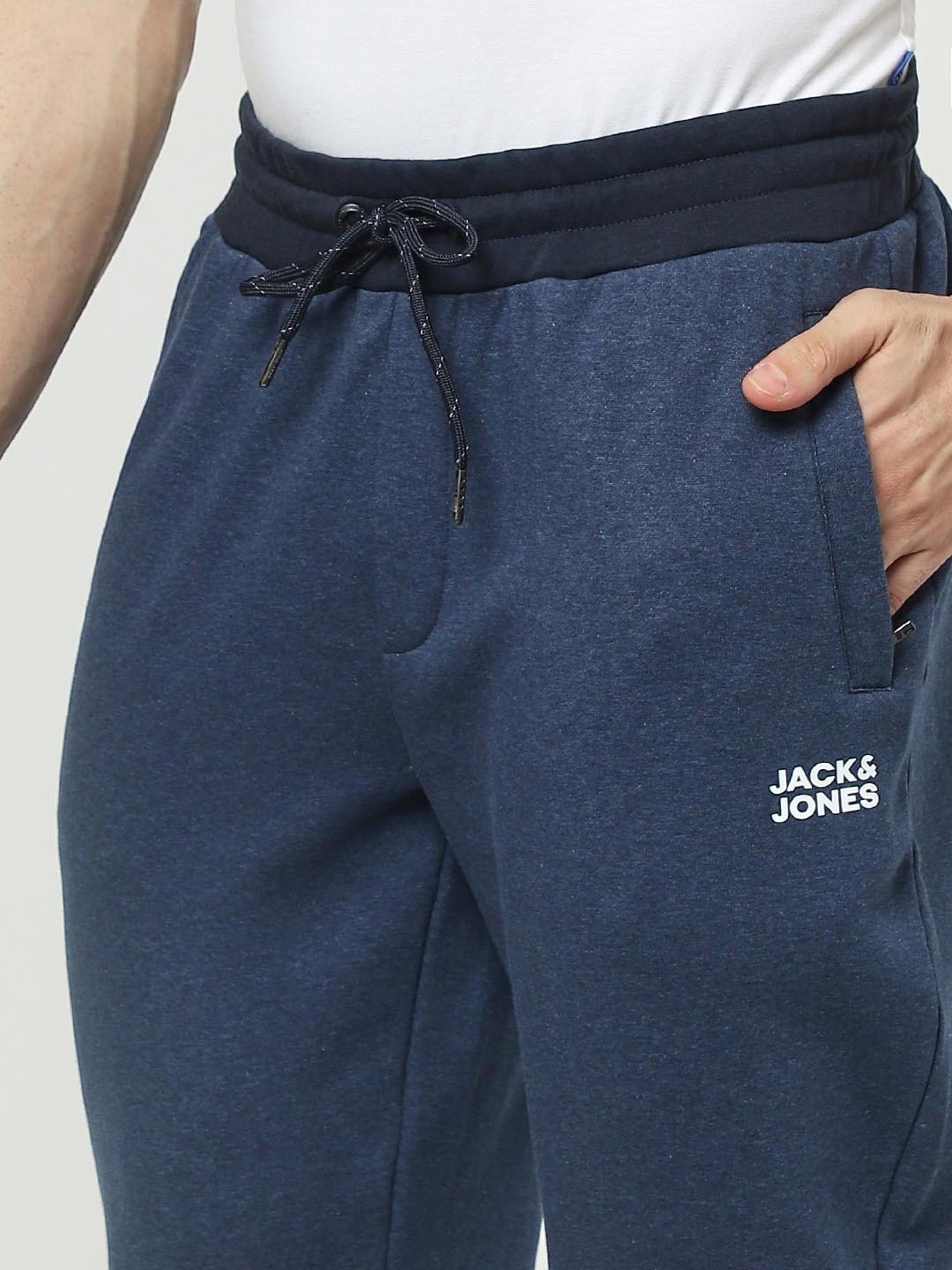Jack & Jones Navy Regular Fit Cotton Lounge Pants