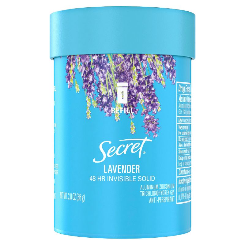 Secret Invisible Solid Antiperspirant & Deodorant Lavender Scent Refill Pod -  2oz