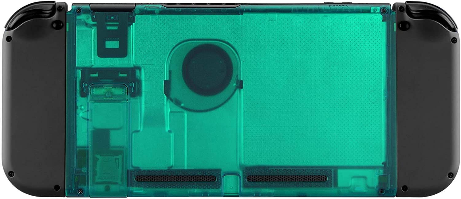eXtremeRate Emerald Green Console Back Plate DIY Replacement Housing Shell Case for Nintendo Switch Console with Kickstand &ndash; JoyCon Shell NOT Included