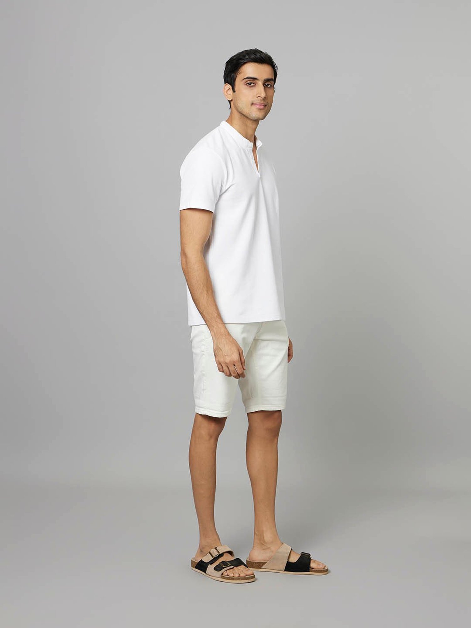 celio* White Regular Fit Shorts