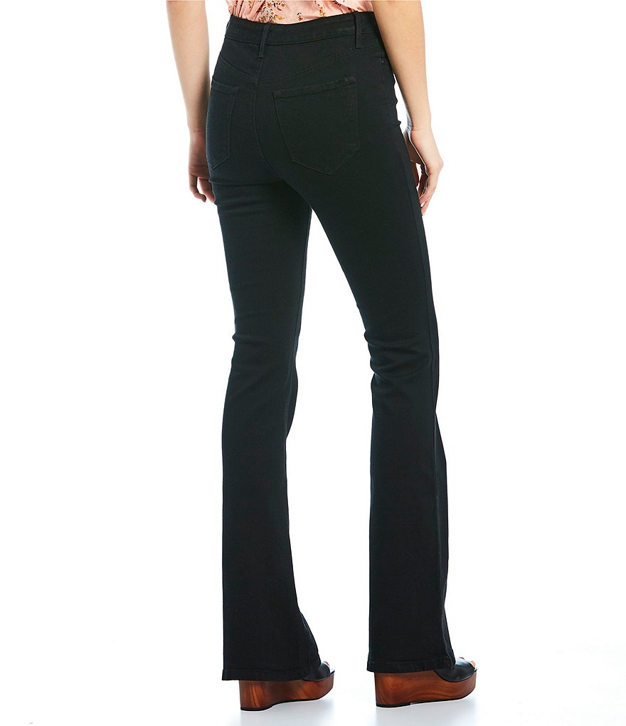 YMI Jeanswear Love Mid Rise Fray Hem Flare Jeans