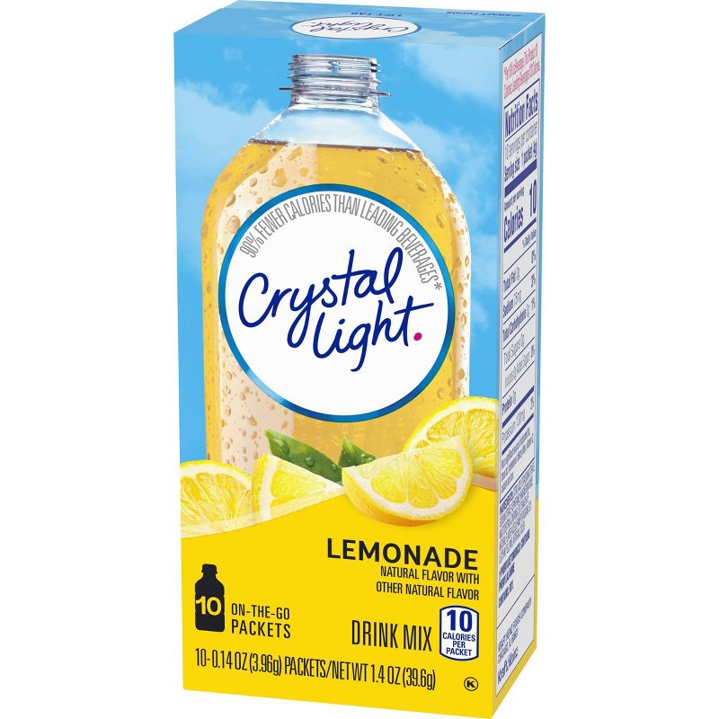 Crystal Light On the Go Natural Lemonade Drink Mix - 10pk/1.4oz