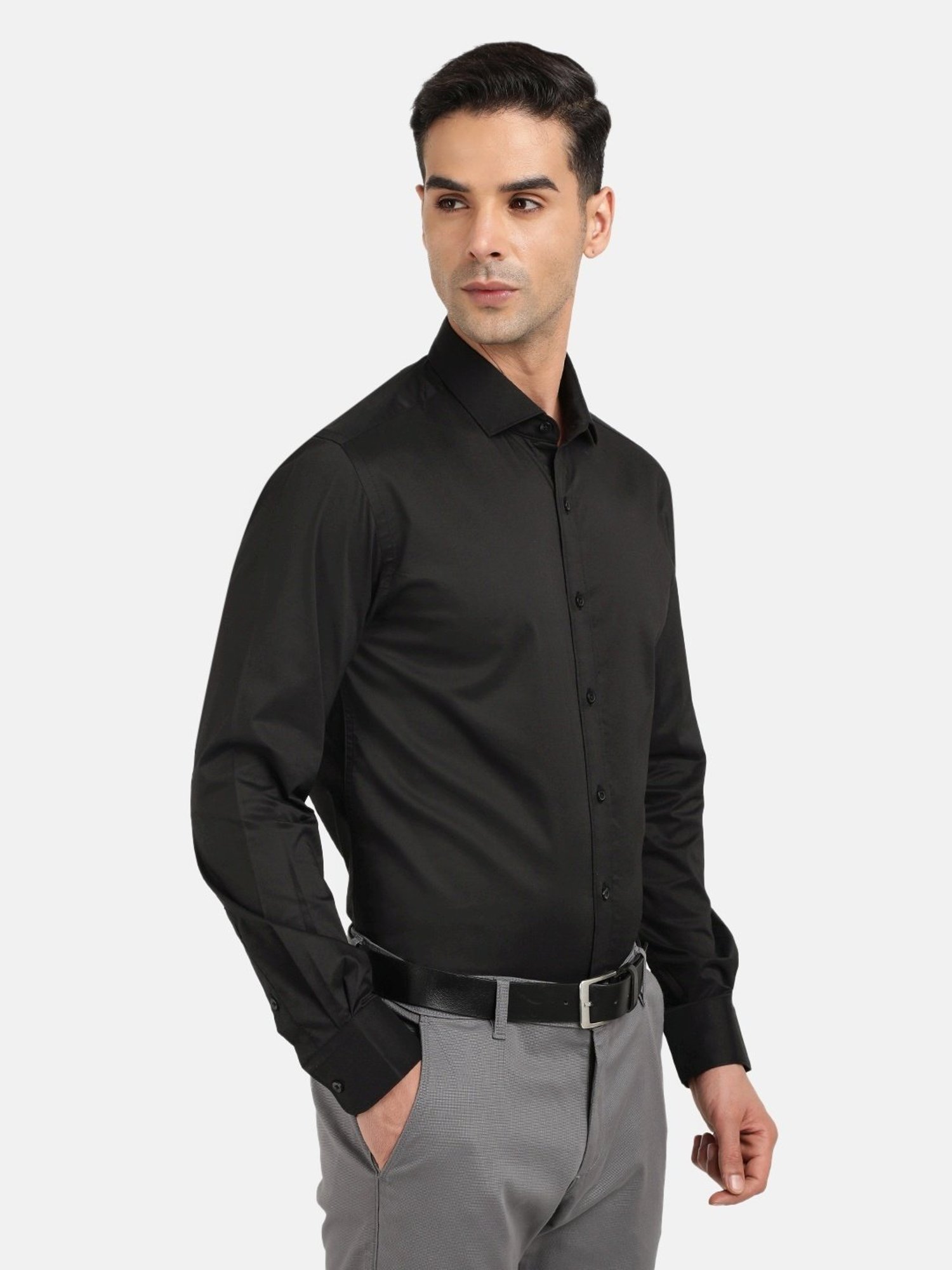 Ivoc Black Slim Fit Shirt