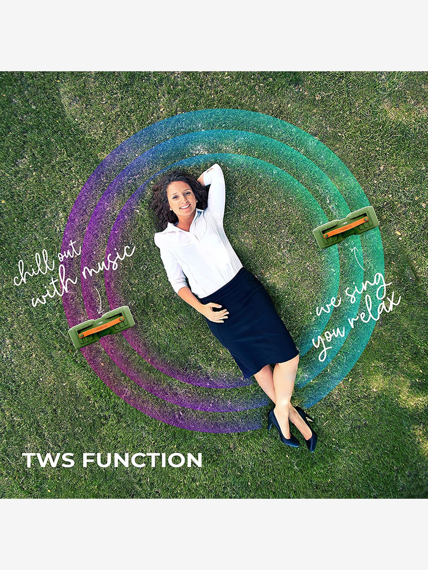 Zebronics Sound Feast 50 14W Portable Bluetooth Speaker (Green)