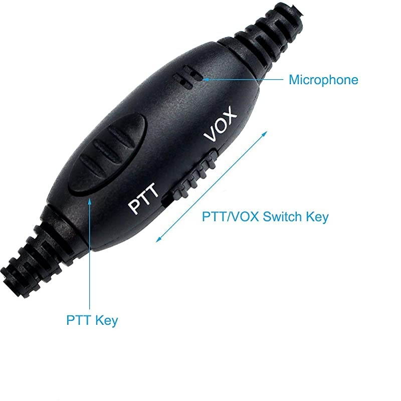 Walkie Talkie Earpiece Boom Mic Overhead Headphone with VOX PTT for Baofeng UV5R BF888S  H777 RT22 RT21 Two Way Radio 1 Pack