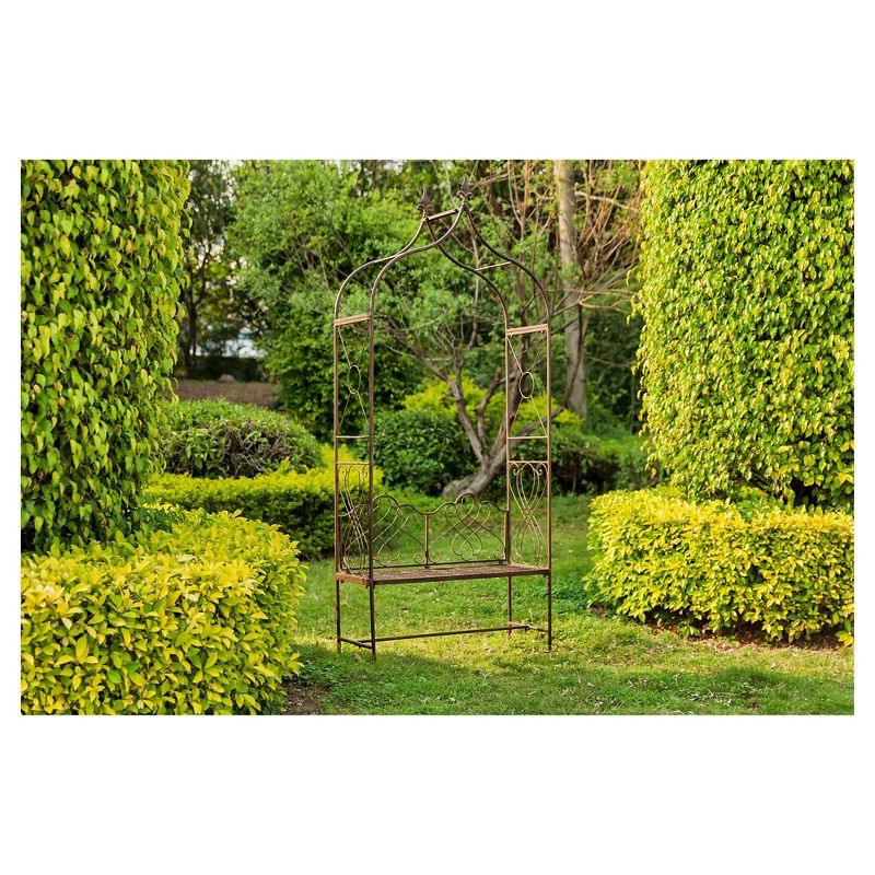 95" Iron Eloise Arbor - Rustic Brown - Safavieh