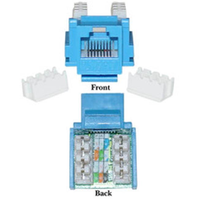 CableWholesale 310-120BL Cat5e Keystone Jack  Blue  RJ45 Female to 110 Punch Down