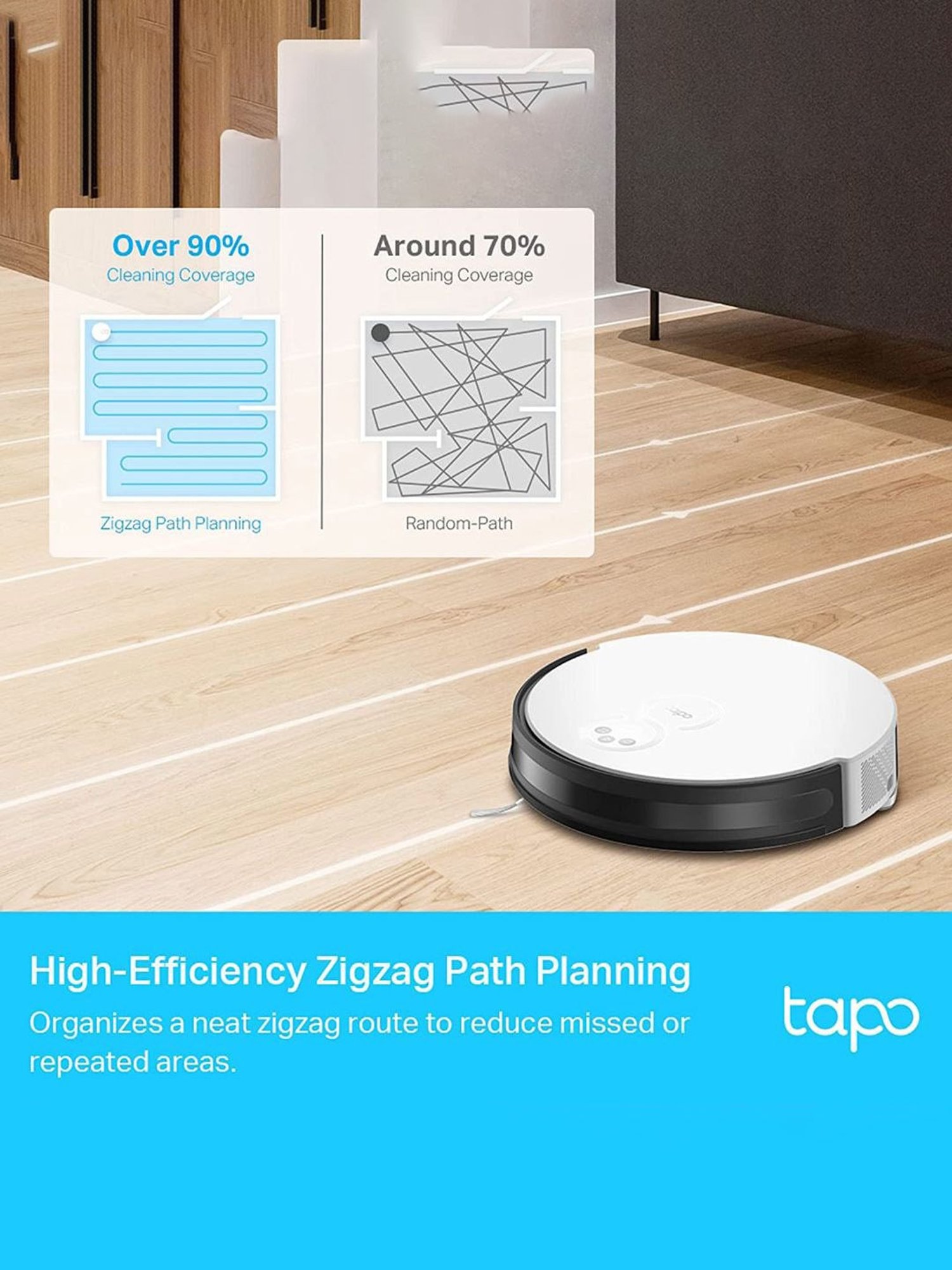 TP-Link Tapo RV10 2-in-1 Robotic Vacuum Cleaner & Mop (White)