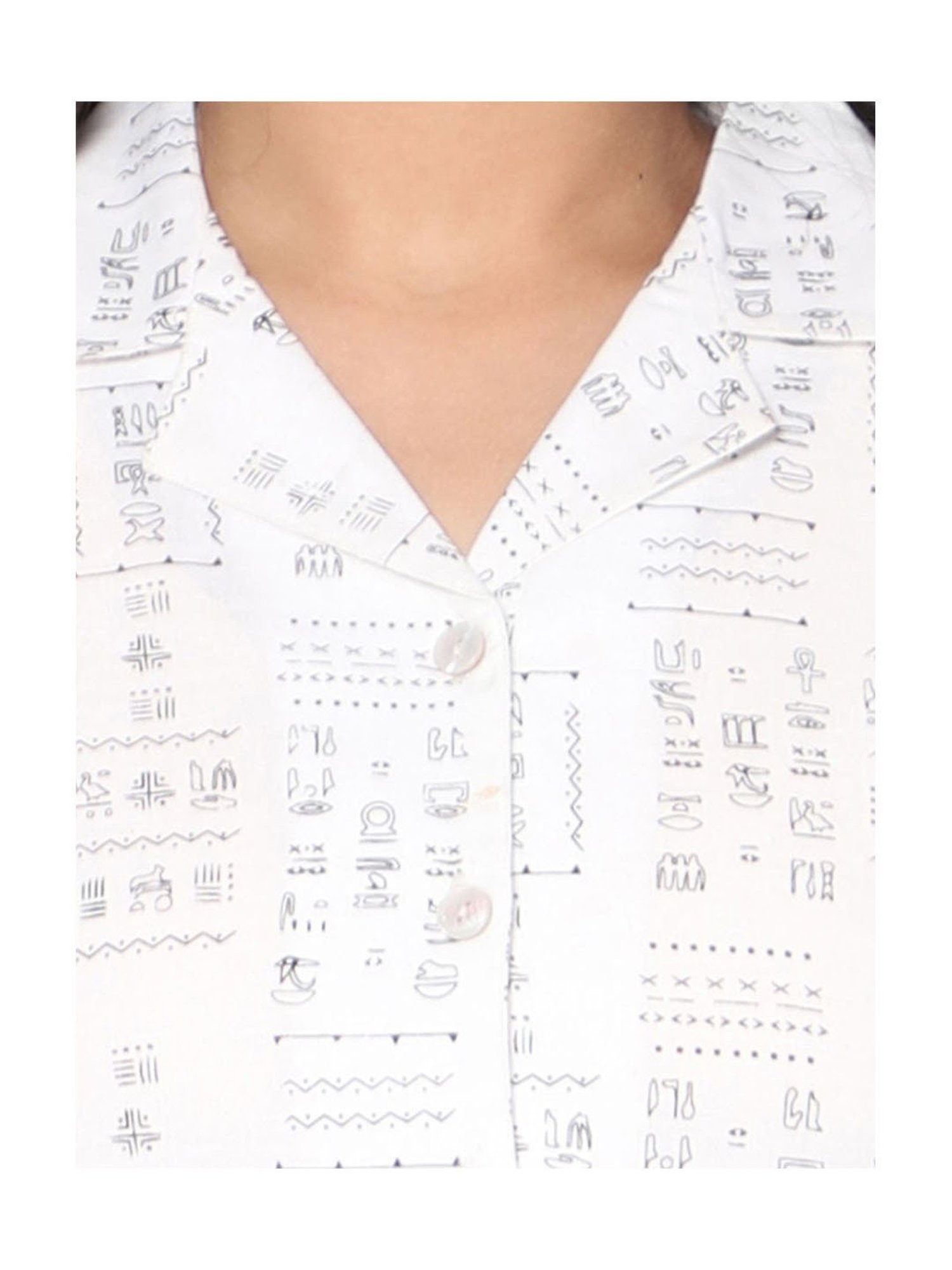 TeenTrums Girls White Printed Crop Top