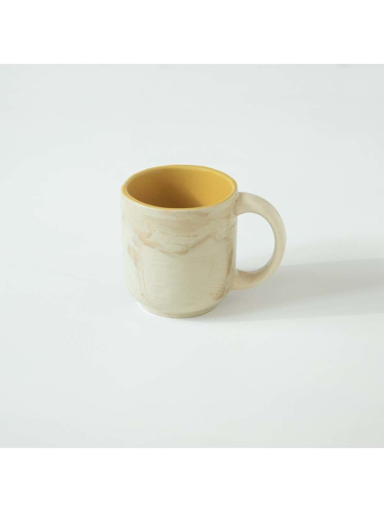 Ellementry Amber Love Beige Ceramic Mug (0.2 L)