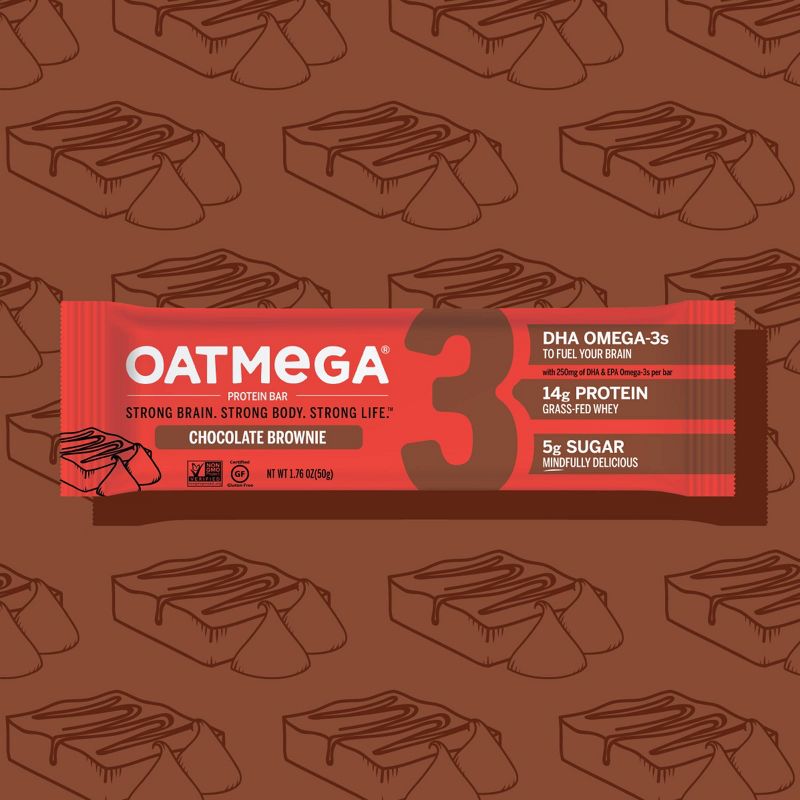Oatmega Protein & Omega-3 Bar - Chocolate Brownie - 12ct