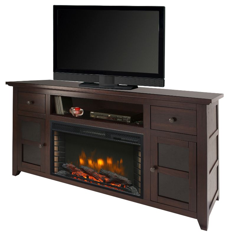 Winchester 56" Media Electric Fireplace Dark Walnut Brown - Muskoka