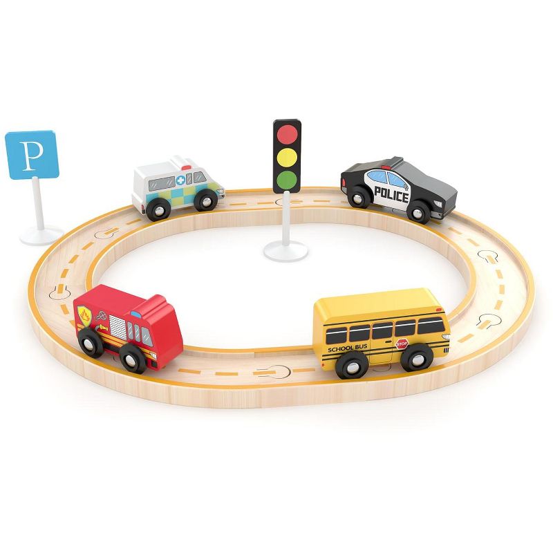 J'adore Metropolis City Auto and Road Wooden Toy Playset