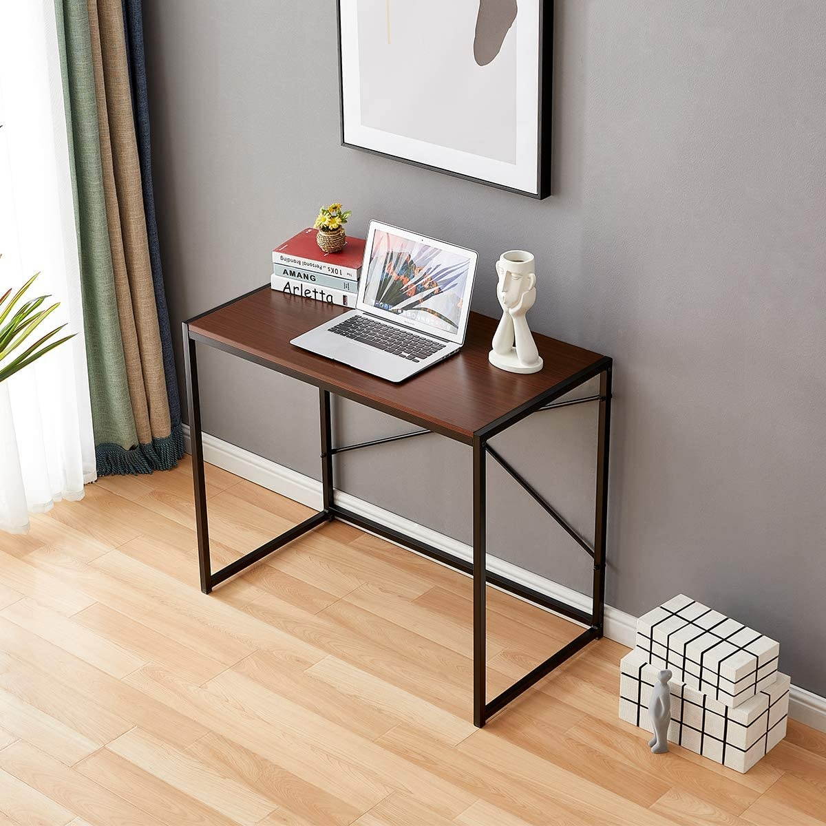 Lifetech Computer Desk 43.3" Modern Study Writing Desk for Home Office Simple Small Desk for Small Spaces, Black