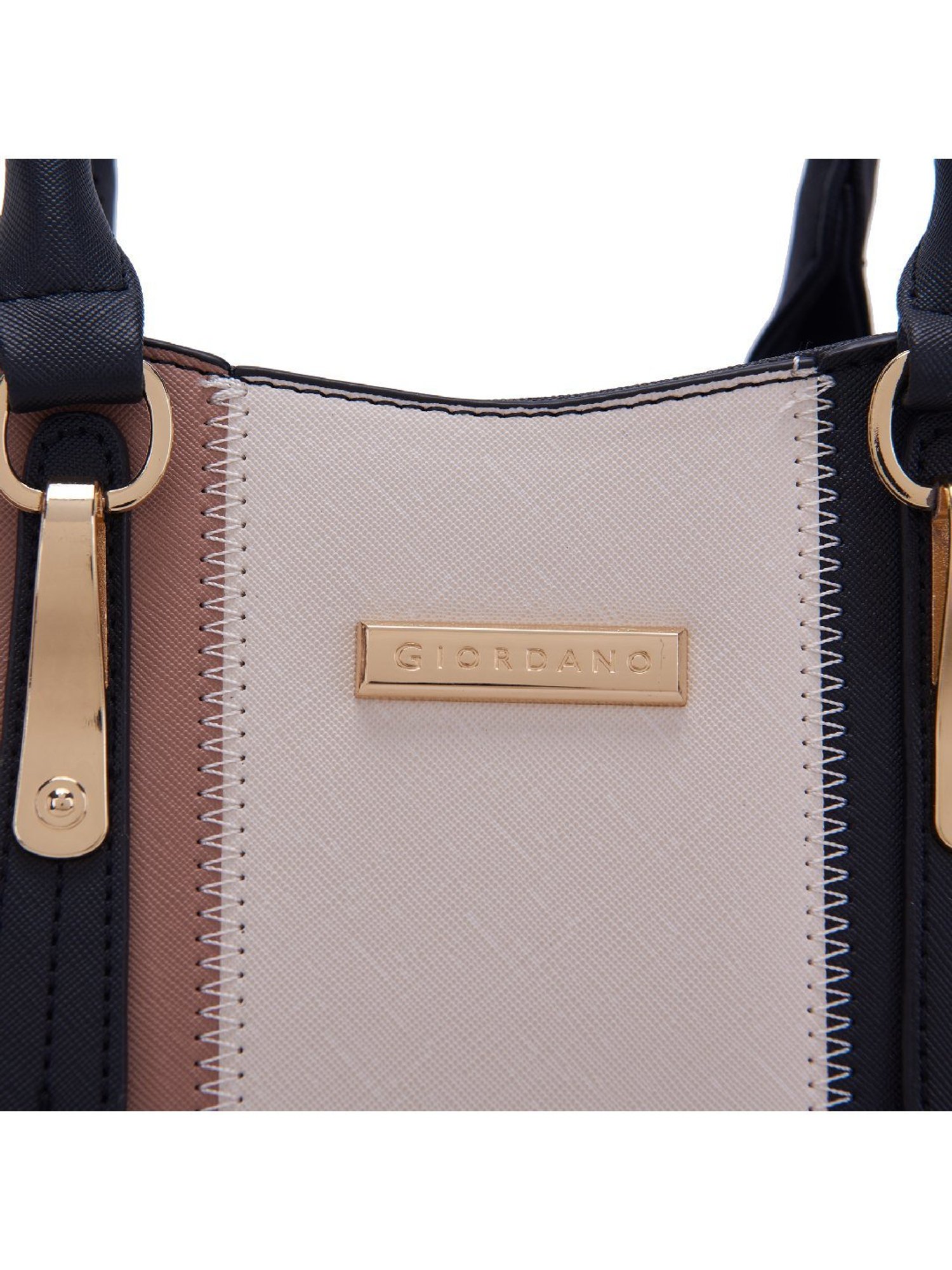 Giordano Black Color Block Medium Handbag