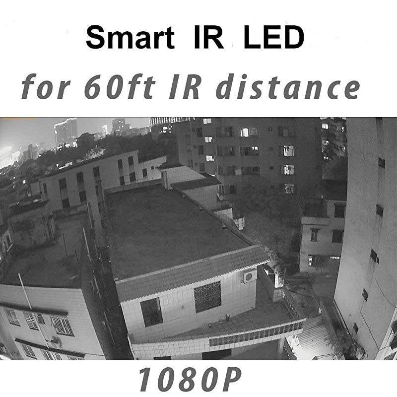 1080P Dome HD Analog Outdoor Security Camera Quadbrid 4in1 HDCVITVIAHDAnalog 2MP 1920x1080 65ft Night Vision Metal Housing 36mm Lens White