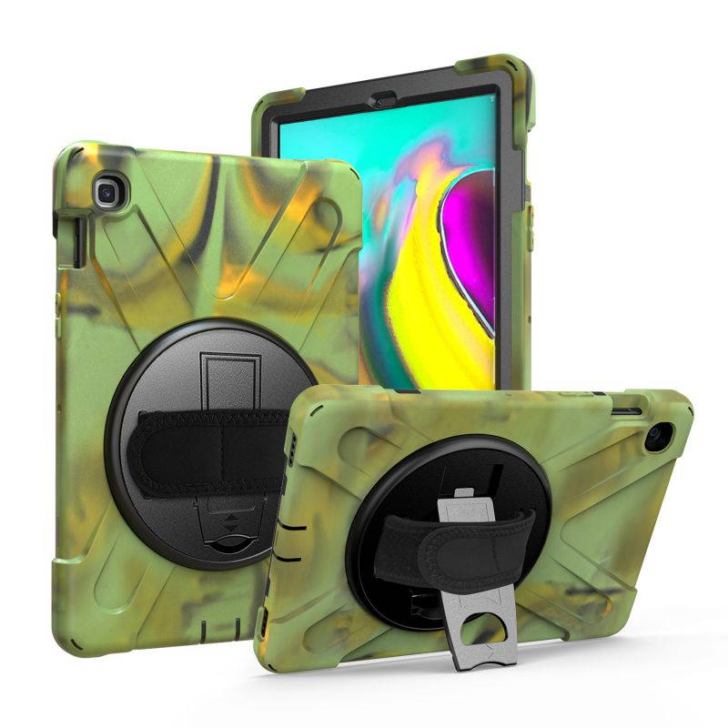 Galaxy Tab A 10.1 Case, Fits 2019 T510/T515 Shockproof Heavy Duty Shield Case Kickstand, Shoulder Strap Sling, Hand/Palm Strap For Samsung Galaxy Tab A 10.1 (2019) SM-T510 / SM-T515 (Red)