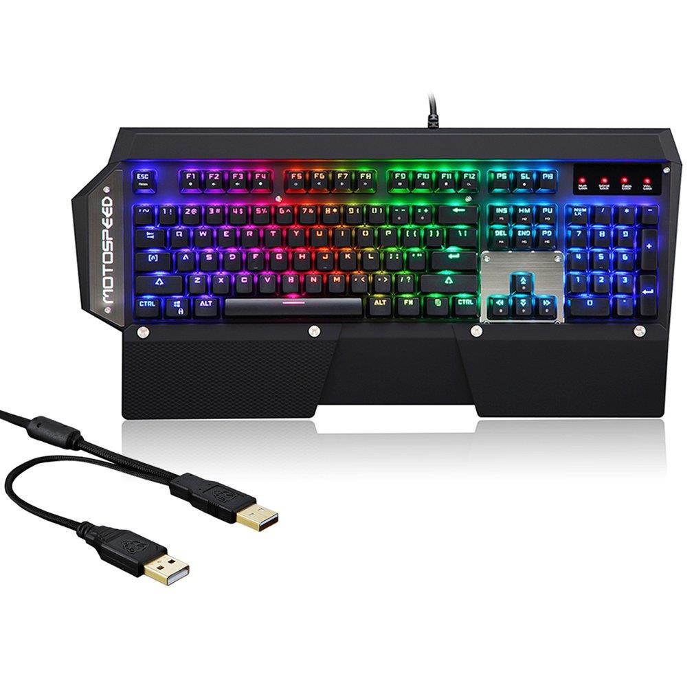 MOTOSPEED CK88 RGB Backlit Mechanical Keyboard For PC Laptop Desktop Notebook