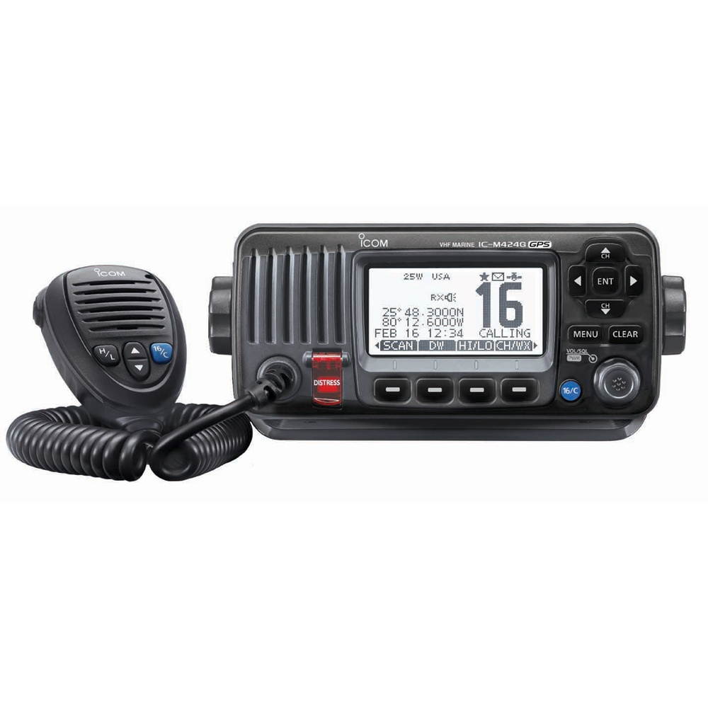 Icom  ICMM424G21  25-watt Vhf Radio With Gps & Cmiv (black)