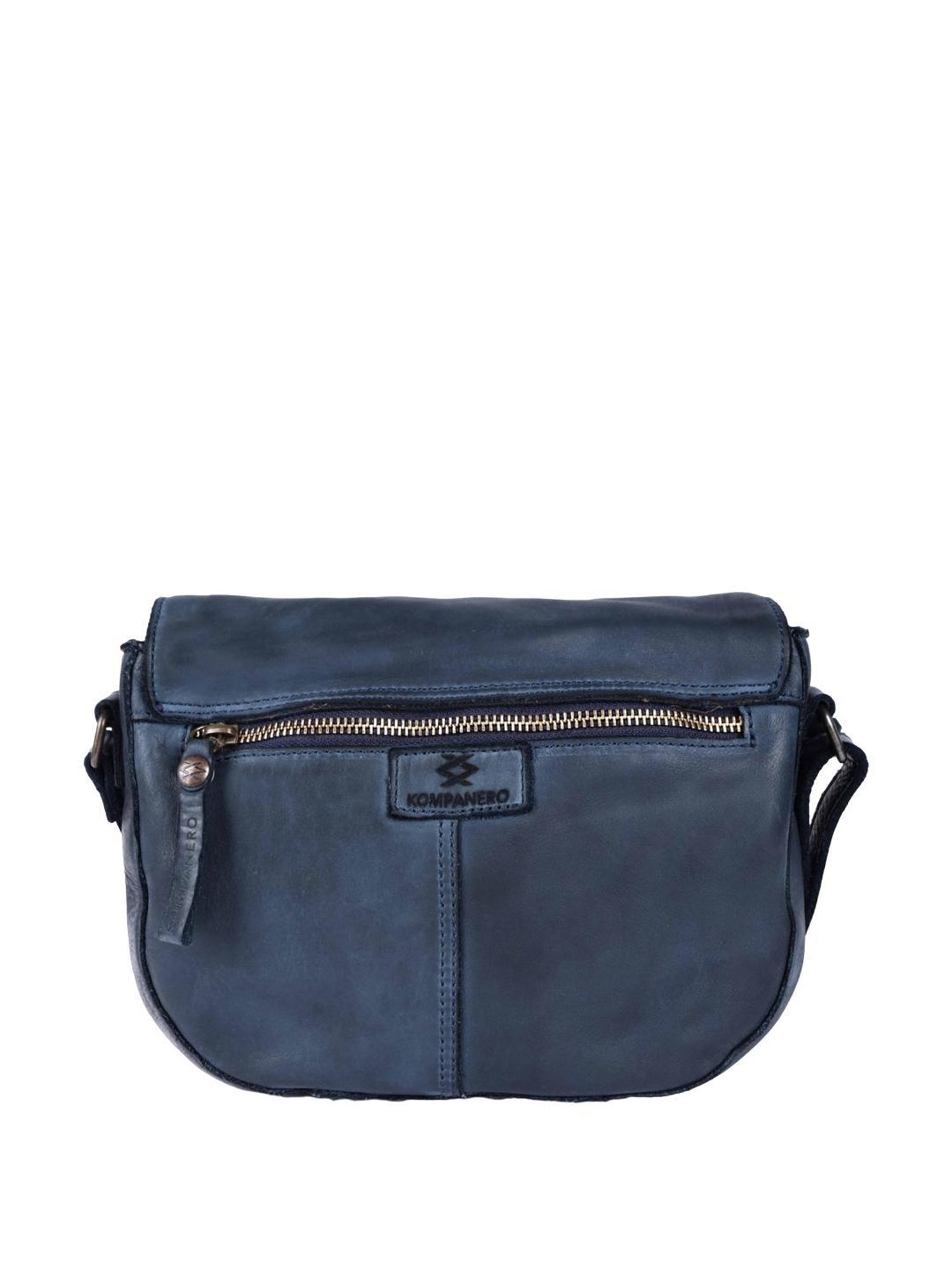 KOMPANERO Nova Blue Textured Sling Handbag