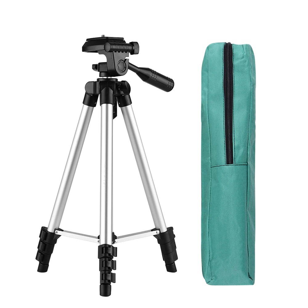 46inch/118cm Aluminum Alloy Camera Tripod Lightweight Portable Photography Video Tripod Max. Load 2.5kg with Carrying Bag