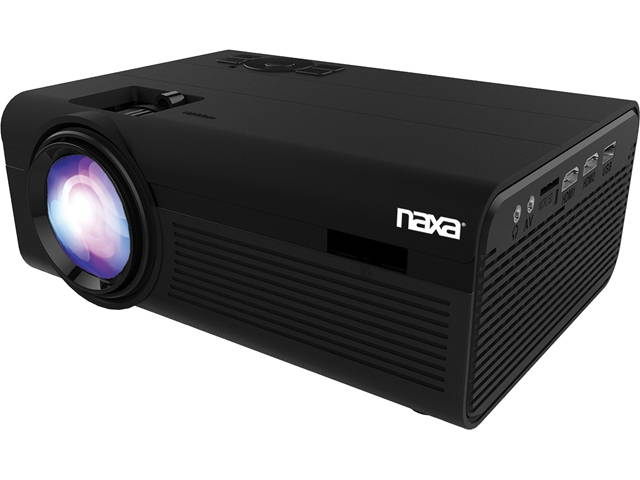 Naxa NVP-2000 150" Home Theater 720P LCD Projector - 16:9 - Black - 1280 x 720 - Front - 20000 Hour Normal Bulb Life