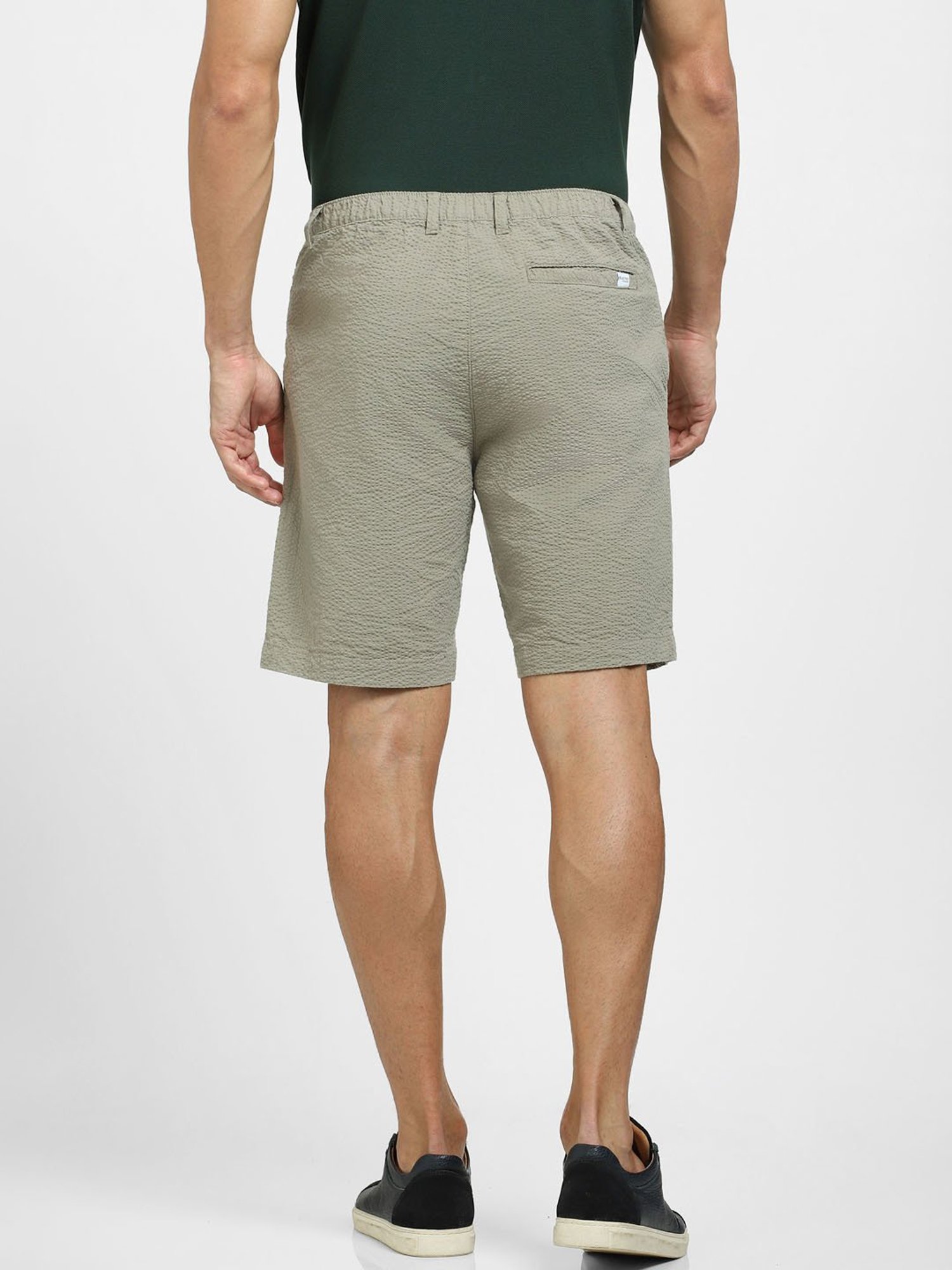 SELECTED HOMME Grey Regular Fit Textured Chino Shorts