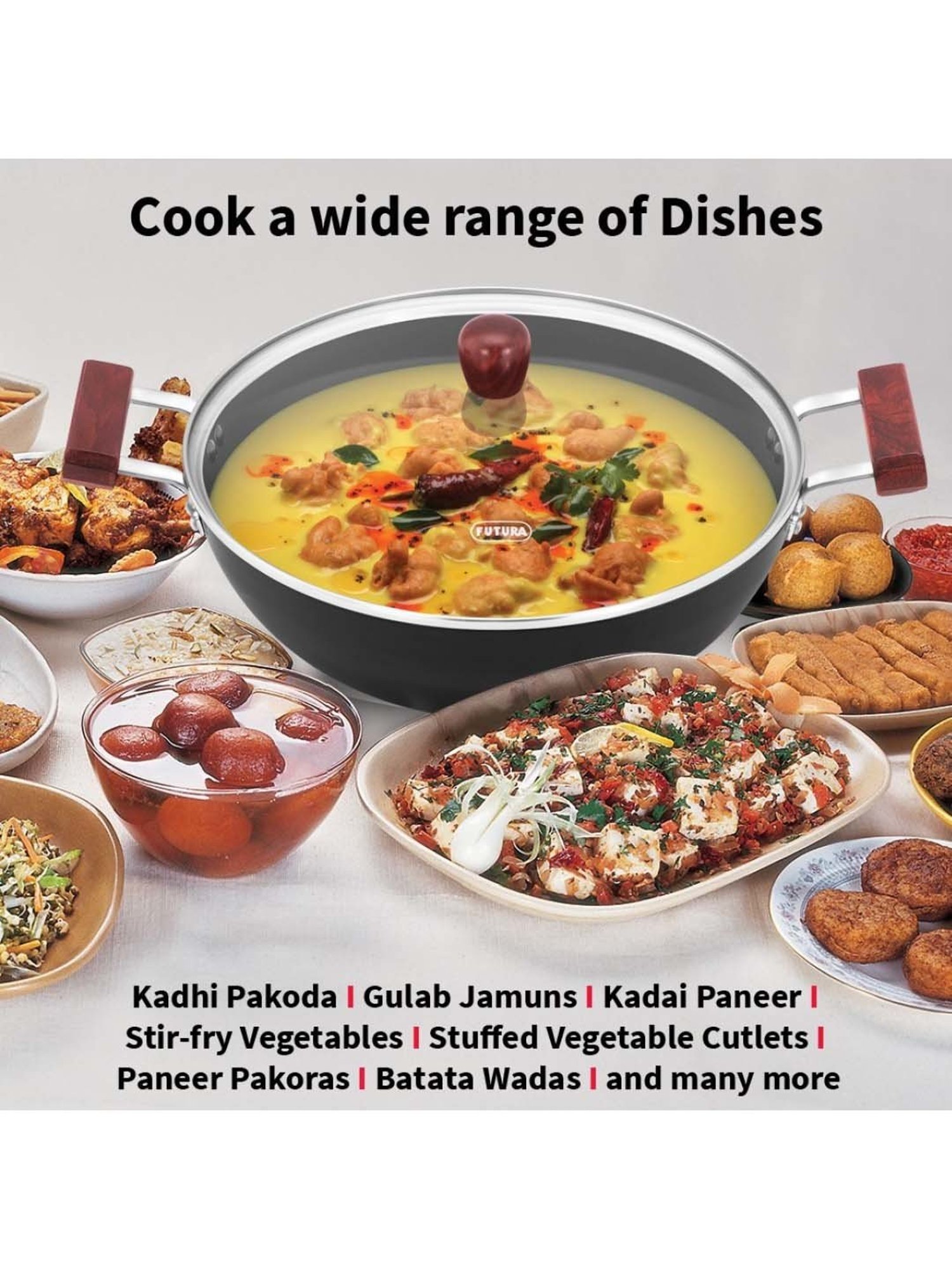 ALLO Silver Stainless Steel Induction Friendly Triply Kadhai (3 L)