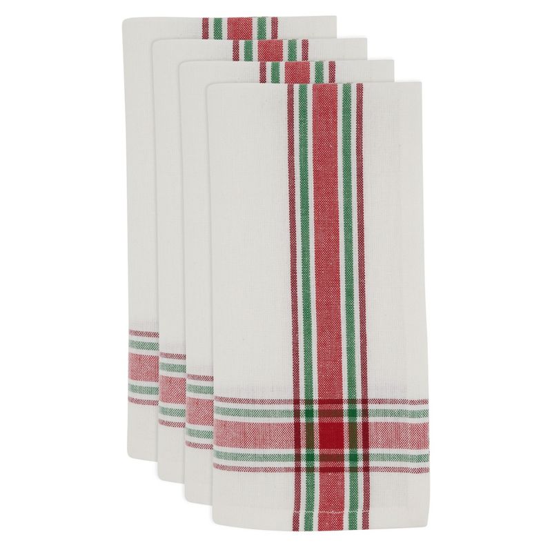 Saro Lifestyle Plaid Cotton Table Napkins (Set of 4)
