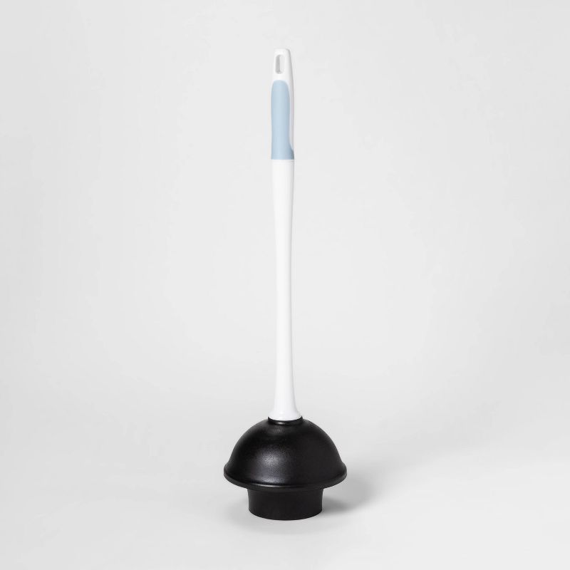 Deluxe Aluminum Handle Toilet Brush with Fully Removable Liner White - Bath Bliss