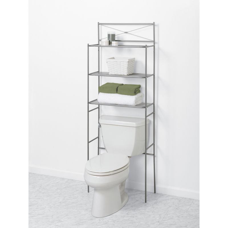 Spacesaver Over the Toilet Etagere Brushed Nickel - Zenna Home