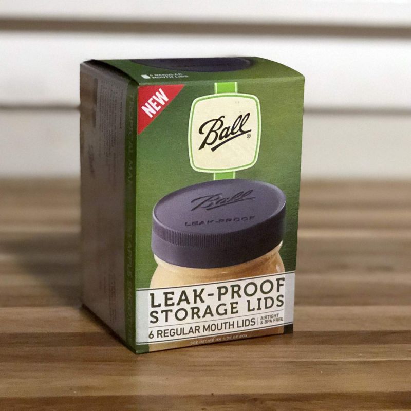 Ball 1440010812 Regular Mouth Storage Jar Lids, Black