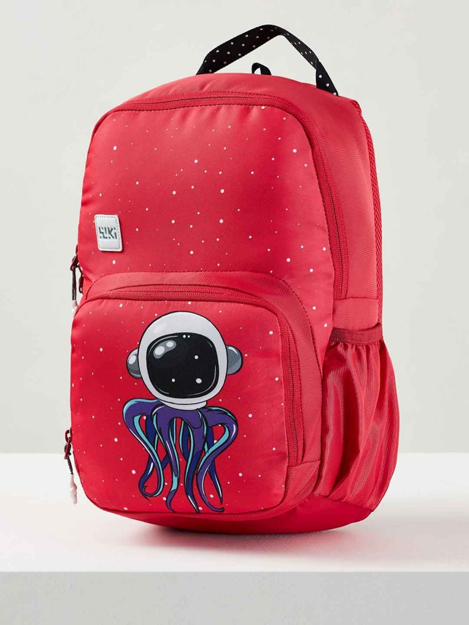 Wiki Back to School Champ 1 Red Polyester Printed Backpack - 11 Ltrs