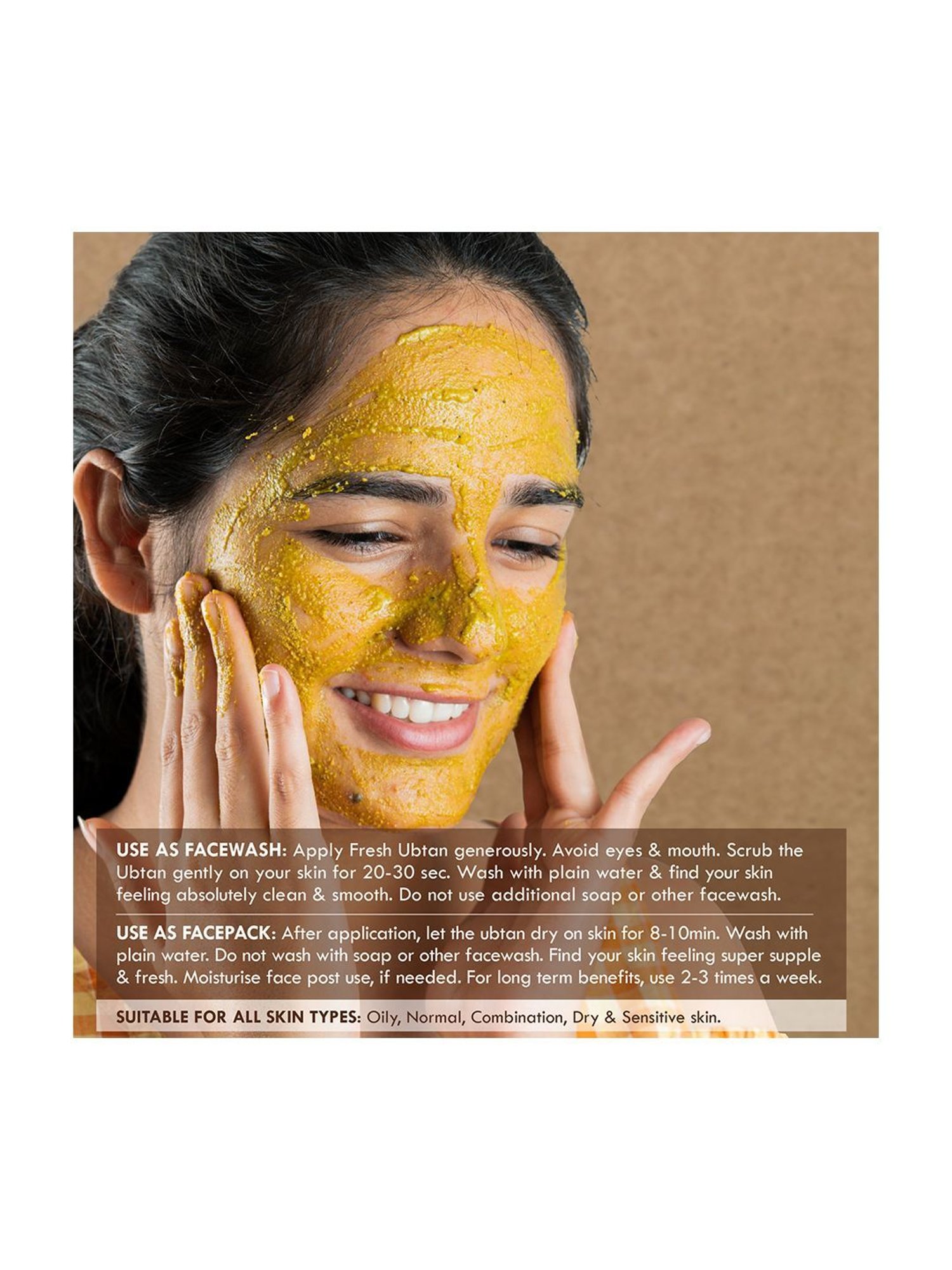 Nat Habit Sweet Orange Fresh Daily Ubtan Face Pack - Pack of 2