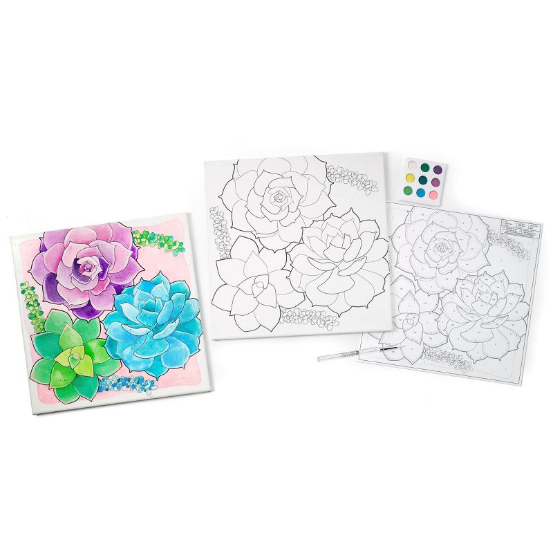 Faber-Castell Paint by Number Watercolor Set - Succulents