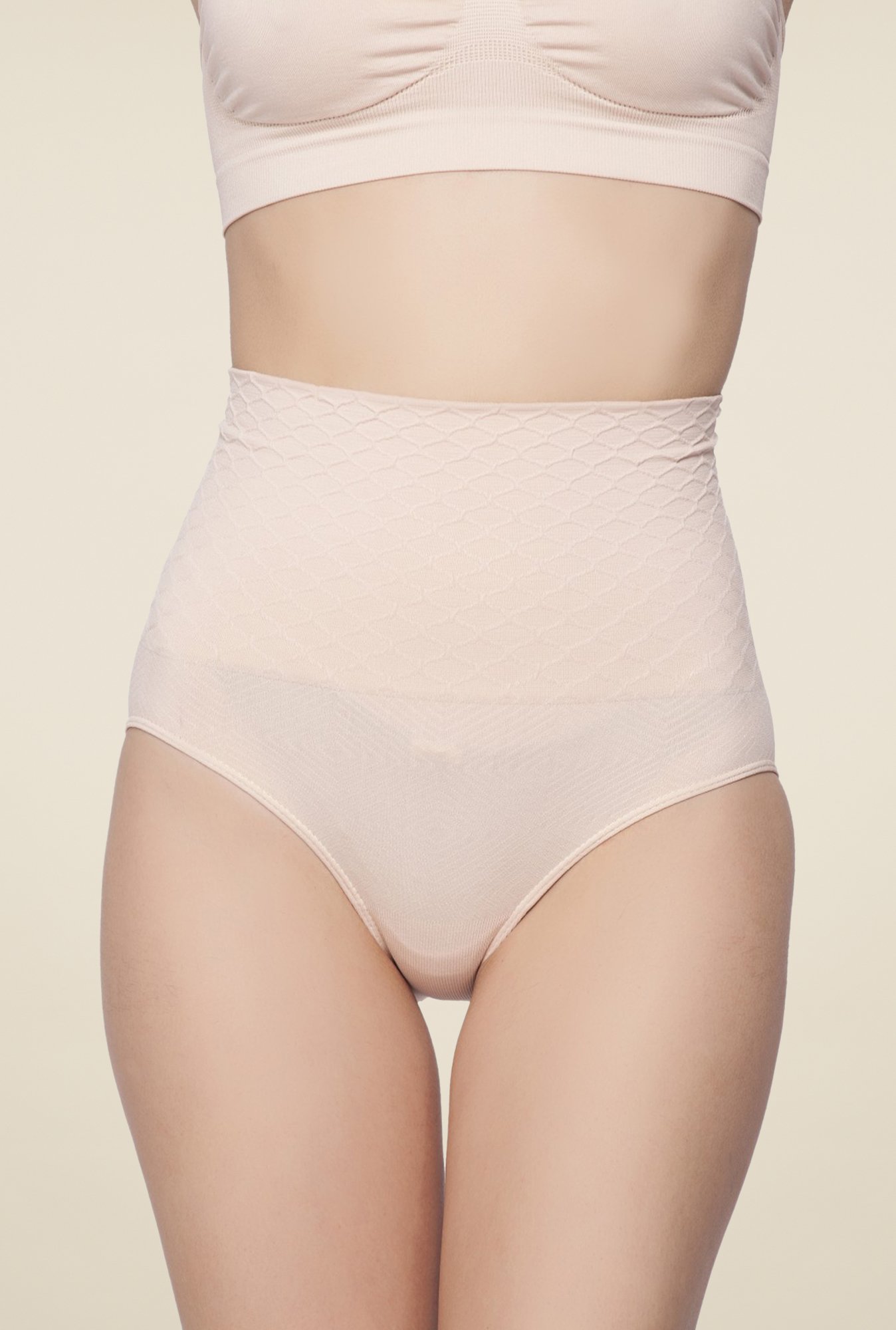 C9 Beige Self Print Shapewear Bottom