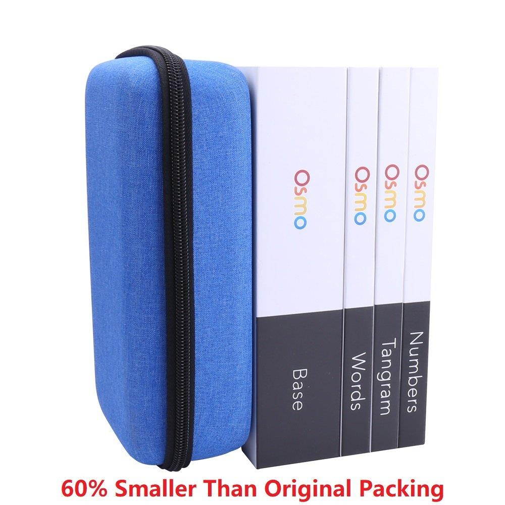 Aenllosi Storage Organizer Case for Osmo Genius Kit, fits OSMO Base/Starter/Numbers/Words/Tangram/Coding Awbie Game by (for OSMO Genius Set, Blue)