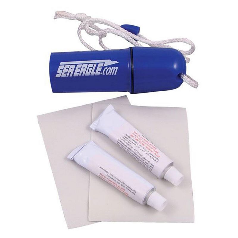 Sea Eagle 370 Deluxe 3 Person Inflatable Portable Sport Kayak Canoe with Paddles, 2 Moveable Seats, Foot Pump, and Carry Bag