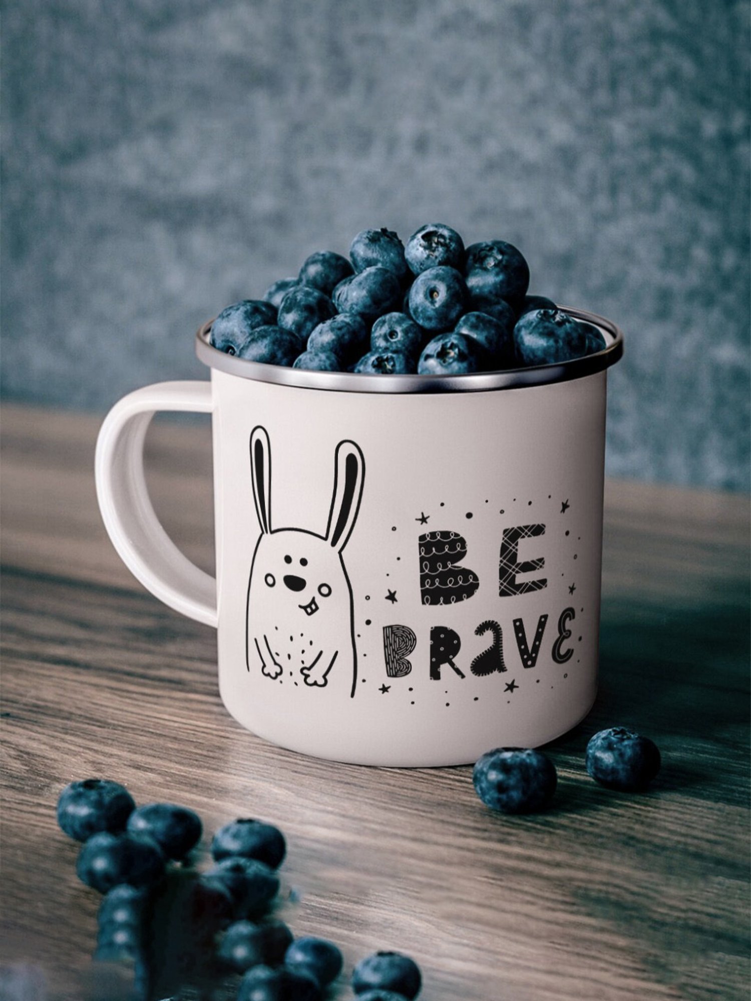 Gathari Enamel White Stainless Steel Coffee Mug