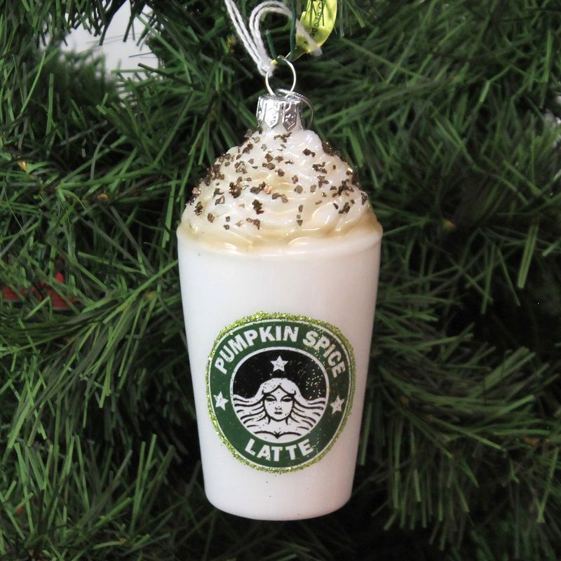 Holiday Ornament 4.0" Pumpkin Spice Latte Fresh  -  Tree Ornaments