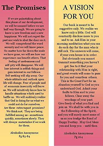 AA/ 12 Step Bookmarks- Sobriety Gifts - 10 Double-Sided Bookmarks
