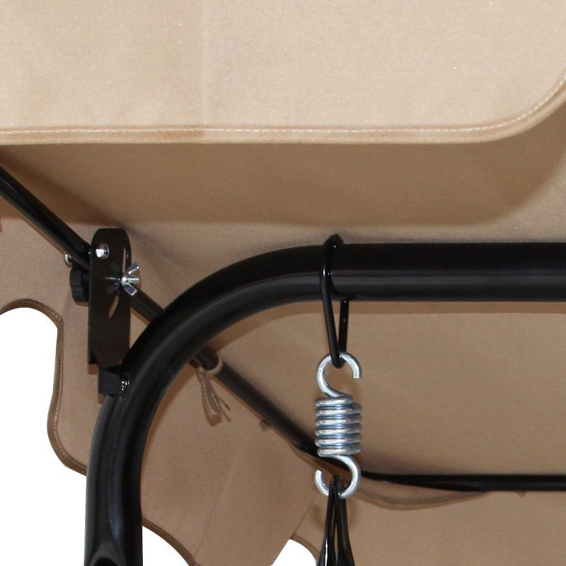 La Siesta HAL21-1 Habana Organic Cotton Lounger Comfortable Indoor Outdoor Hammock Chair with Suspension Set and Bamboo Spreader, Nougat