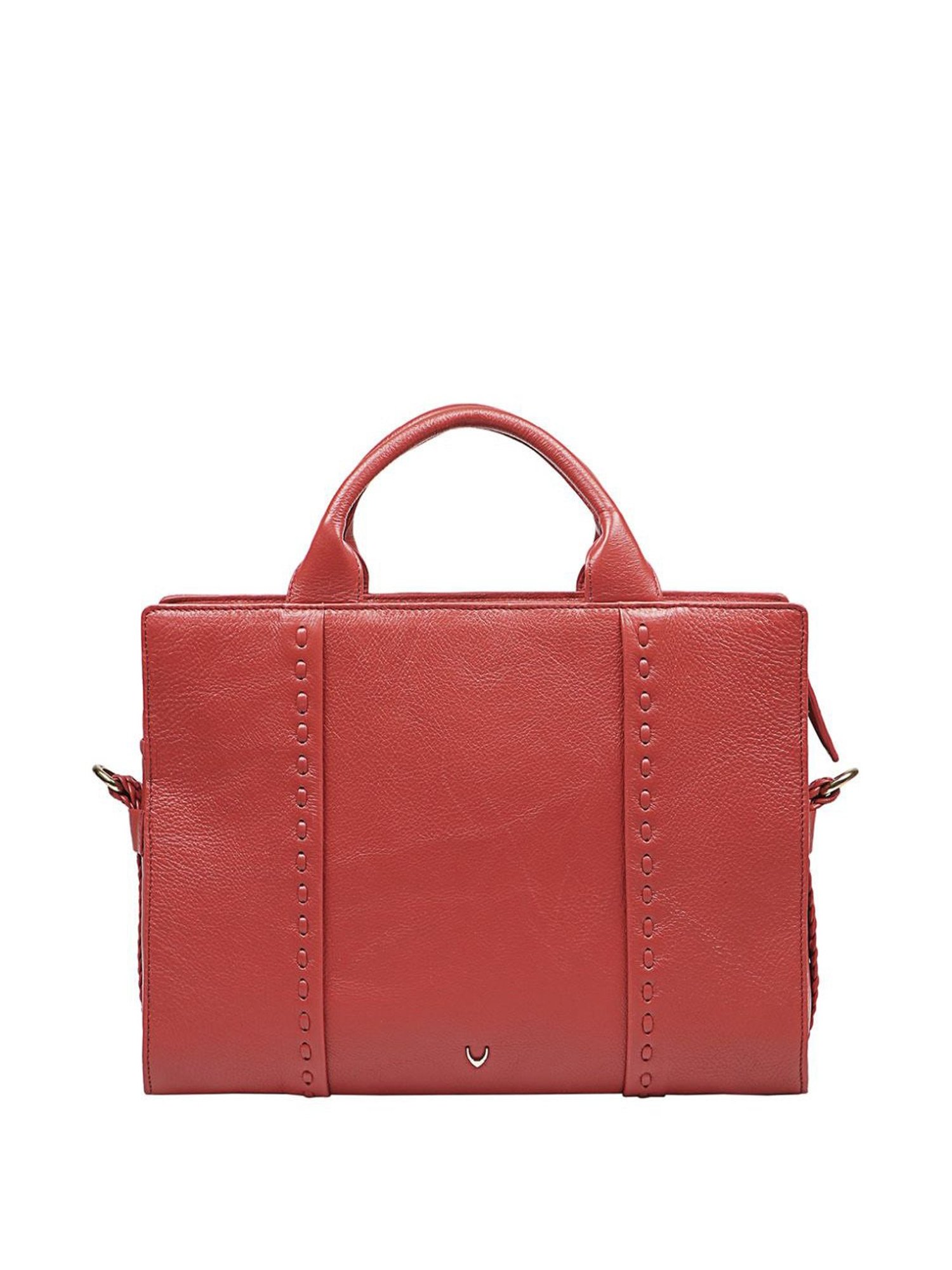 Hidesign Atelier Callas 08 Red Leather Solid Laptop Messenger Bag