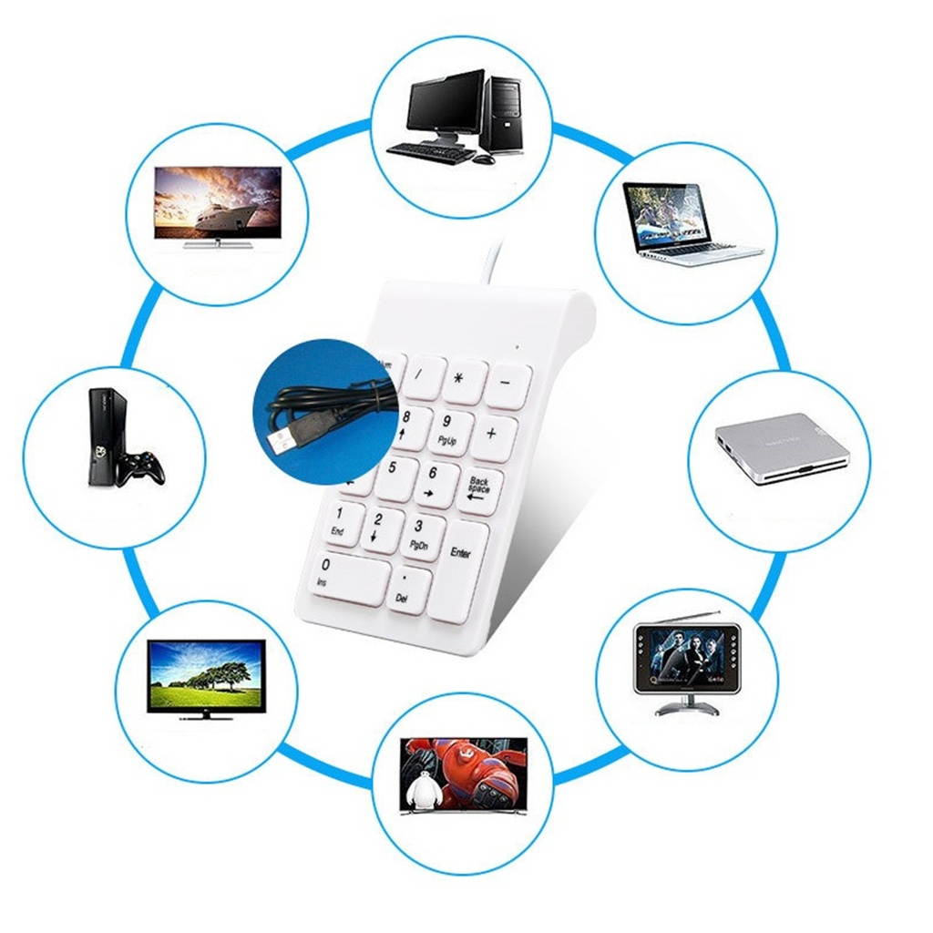 Mini USB 18-keys Num Pad Numeric Number Keypad Keyboard for Laptop Notebook