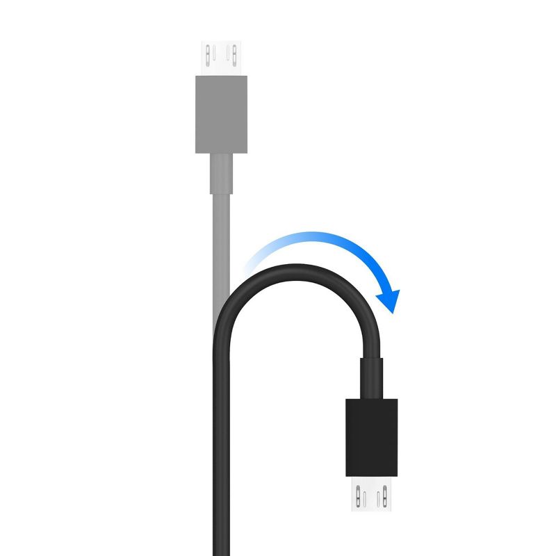 Just Wireless 2.4A/12W 2-Port USB-A Car Charger with 6ft TPU Micro USB to USB-A Cable - Black