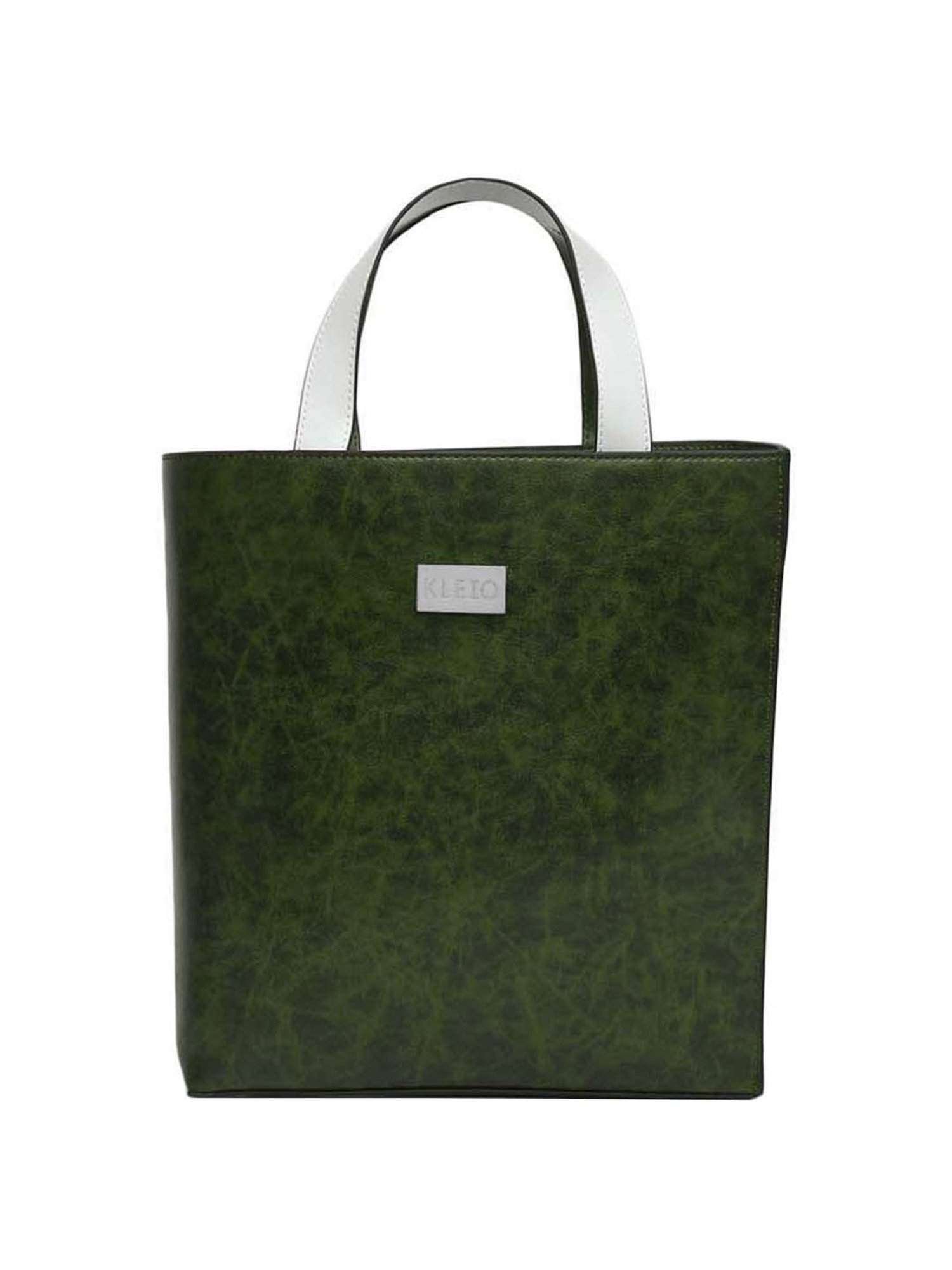 KLEIO Olive Solid Medium Handbag